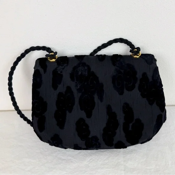 Koret Vintage 50's Black Silk & Velvet Purse